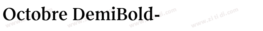 Octobre DemiBold字体转换